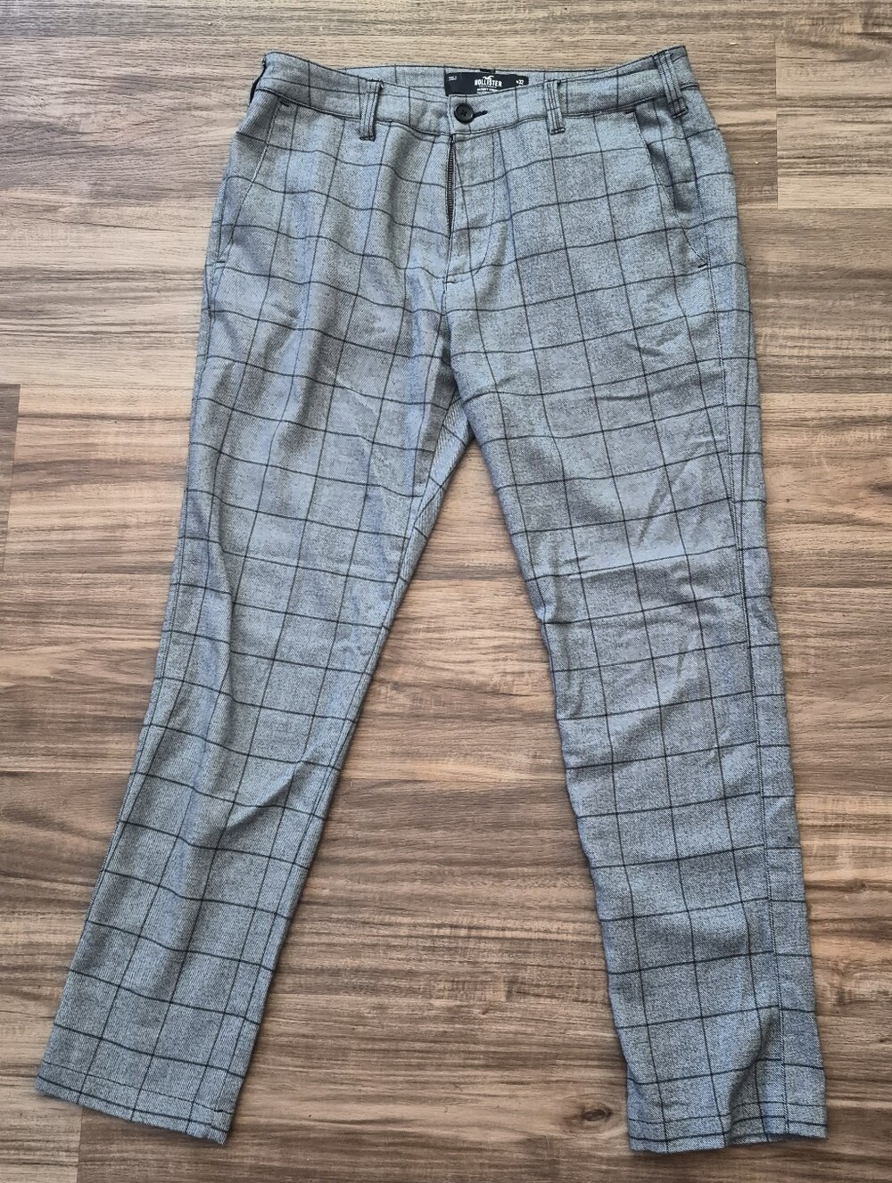 Hollister Gray Windowpane Dress Pants